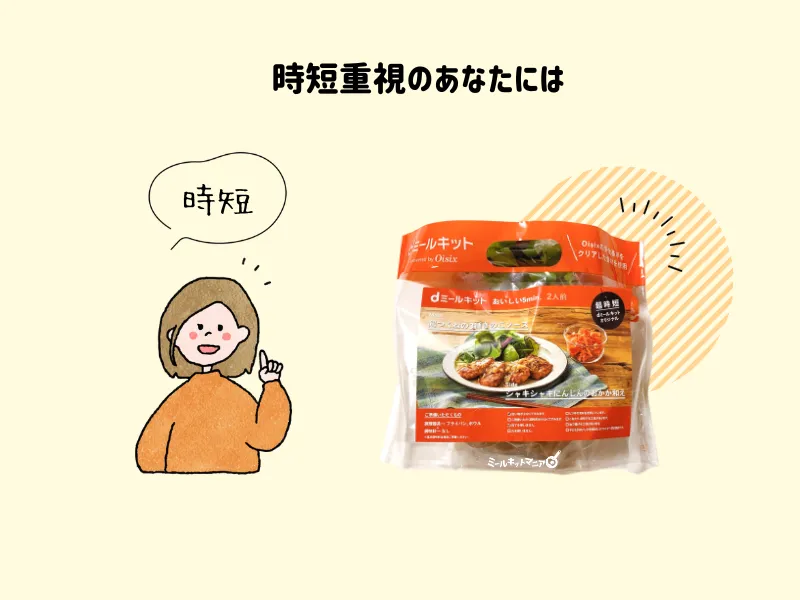 タイプ別おすすめ:時短のミールキット