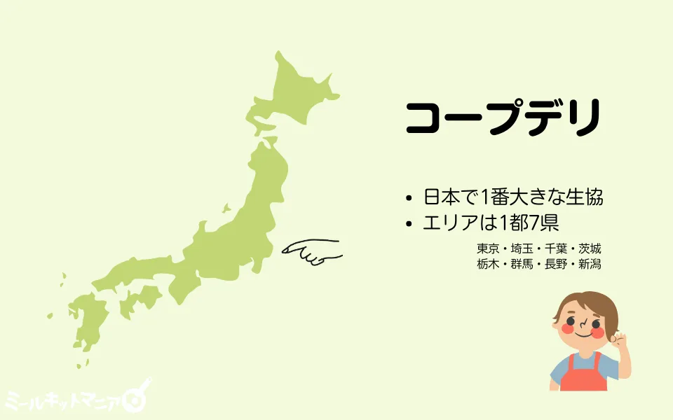 コープデリのエリア
