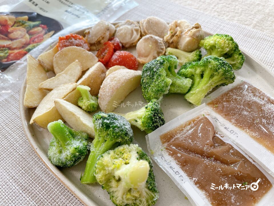 無印良品：ミールキット（ほたてとブロッコリーのアヒージョ）食材一覧