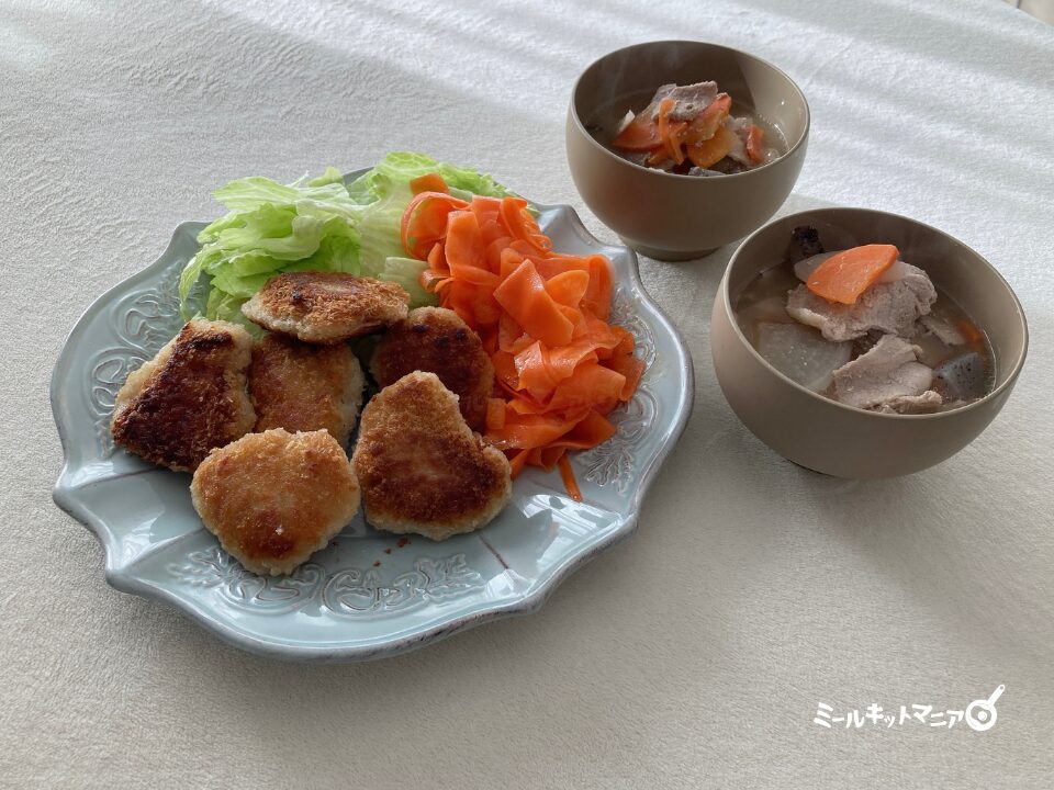 パルシステム：3日分の時短ごはんセット（3日目）食卓